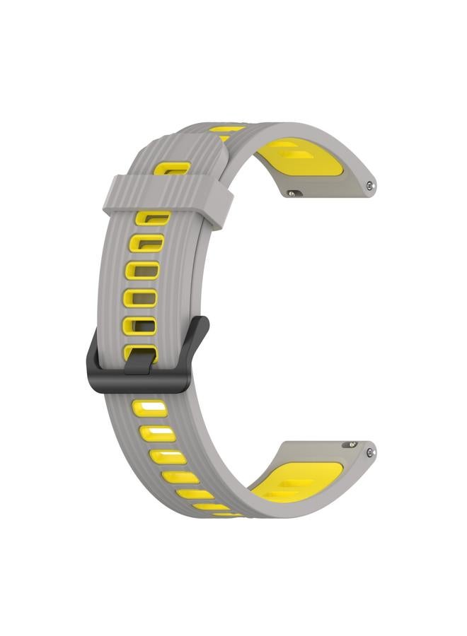 Replacement Band For Garmin Vivoactive 3 Music 20mm Vertical Pattern Two-Color Silicone Watch Band - Image 2