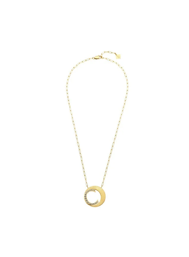 CERRUTI 1881  Pleat Gold Plated Stainless Steel Necklace for Women 400mm for Women | Best Price UAE