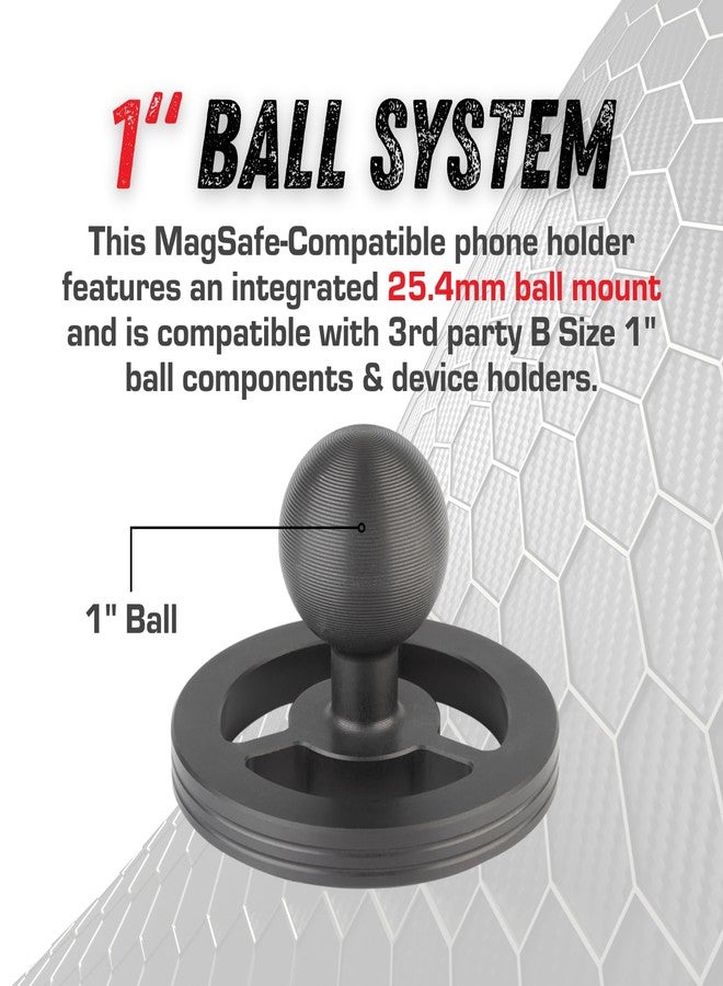 Bulletpoint Mounting Solutions Dash Mount Magnetic Cell Phone Holder Compatible with MagSafe iPhone Smartphones - 1 inch Ball Mount Attachment (25.4mm) - Image 4