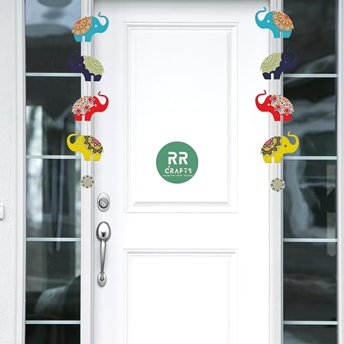 RR Crafts Elephant Hangings for Decoration, Pack of 2 Garlands/Strings for Wedding, Haldi, Event, Decoration Backdrop, Multi Color Hangings 4Ft Each, 134.1 Centimeters… - Image 2