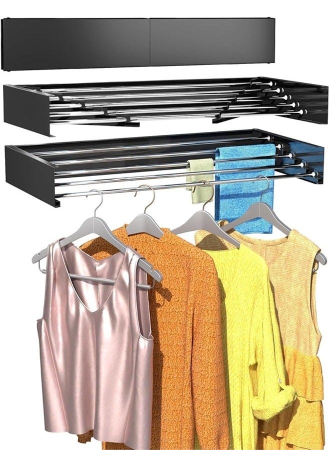 Beauenty Foldable wall-mounted clothes drying rack and rack made of solid aluminum - Image 2