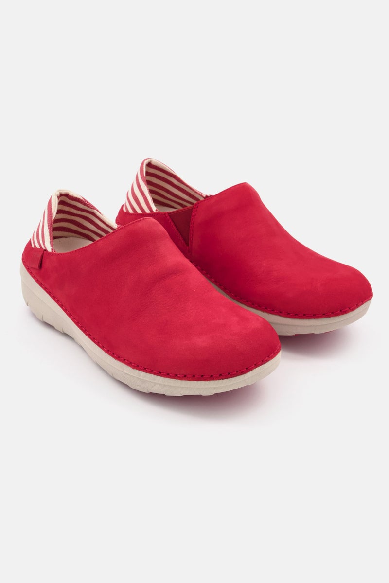 FitFlop أحذية نسائية سوبر سليب أون، أحمر كلاسيكي - Image 1