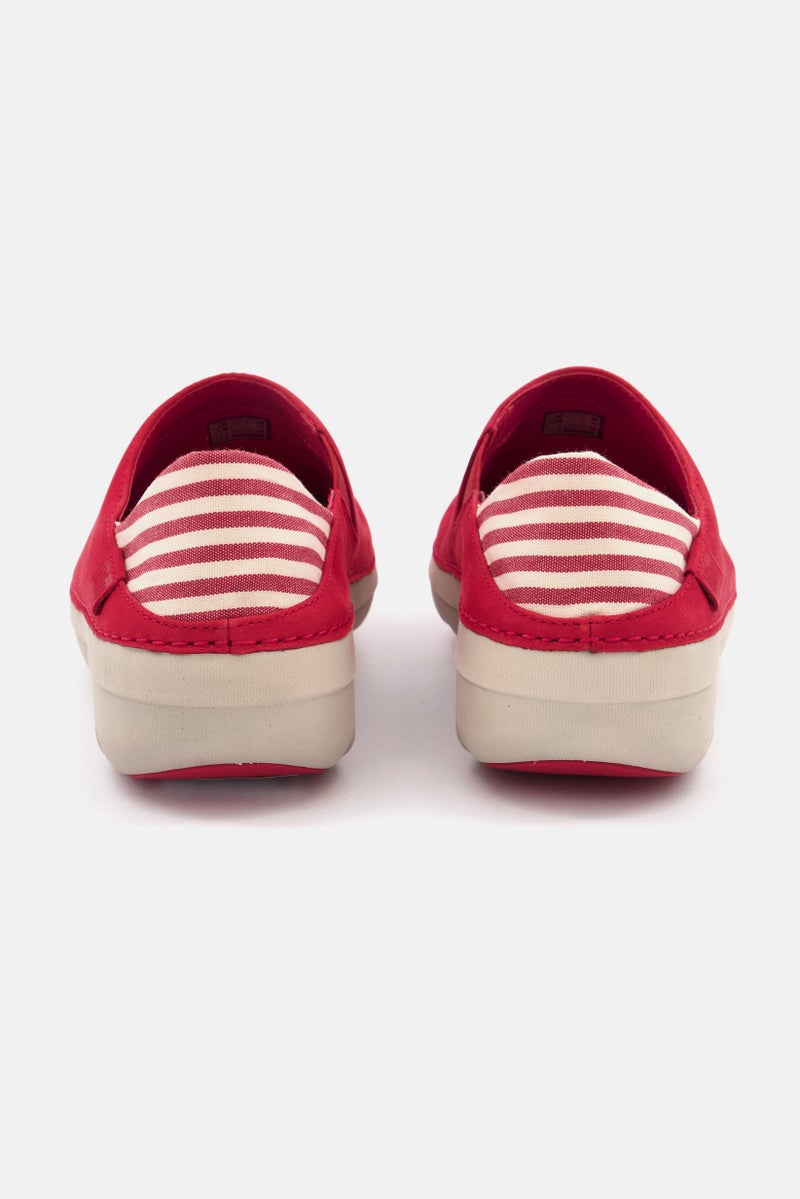 FitFlop أحذية نسائية سوبر سليب أون، أحمر كلاسيكي - Image 4