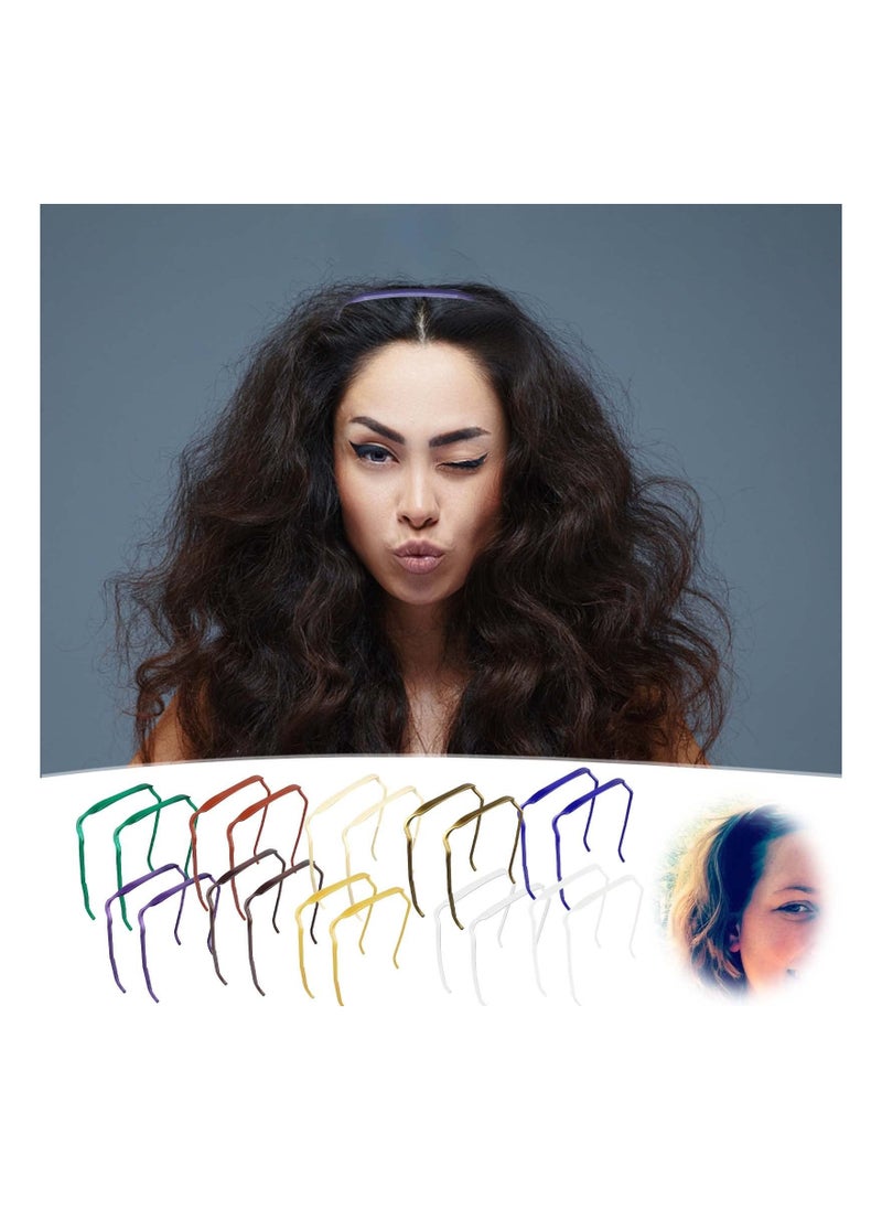 Supwell Curly Thick Hair Medium Headband, Invisible Hair Hoop, Curly Thick Hair Large Headband, Curly Thick Hair Headband Hand, Hairstyle Fixing Tool for Curly Hair, Thick Hair (Black)