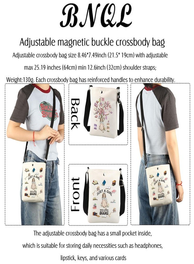 BNQL Just a Who Loves Books Gifts Crossbody Bag Book Reader Gifts Book Lover Gifts for Bookworm Nerd Phone Crossbody Purse - Image 5