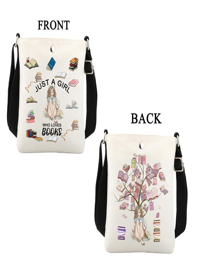 BNQL Just a Who Loves Books Gifts Crossbody Bag Book Reader Gifts Book Lover Gifts for Bookworm Nerd Phone Crossbody Purse - Image 2