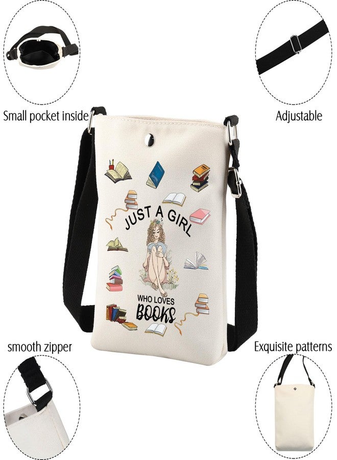 BNQL Just a Who Loves Books Gifts Crossbody Bag Book Reader Gifts Book Lover Gifts for Bookworm Nerd Phone Crossbody Purse - Image 4