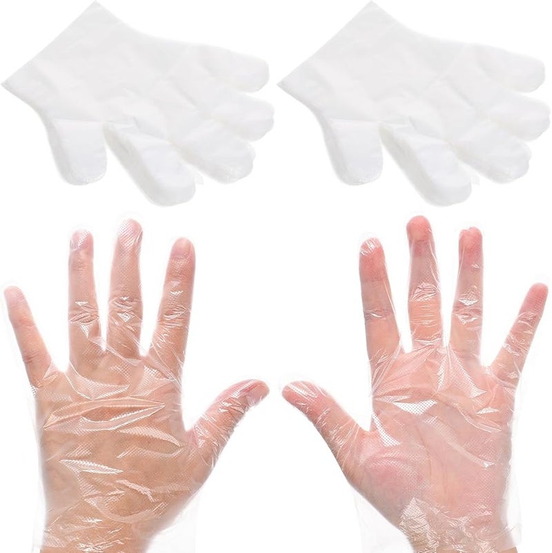 Kisangel Disposable PE Film Gloves Large Size For Food Prep Cooking Kitchen Protective Gloves - Image 2
