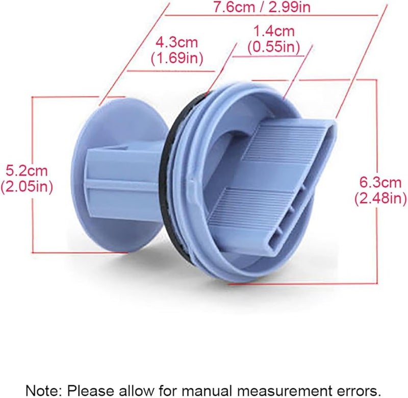 2 قطعة غطاء سدادة تصريف مضخة غسالة أبيض بديل لسييمنز بوش WM1095 1065 WD7205 - Image 3