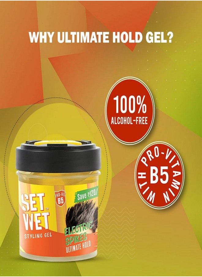 SET WET Set Wet Styling Hair Gel for Men - Sport Extreme, 250ml | Extreme Hold, High Shine |For Short to Medium Hair| No Alcohol, No Sulphate  - Image 2