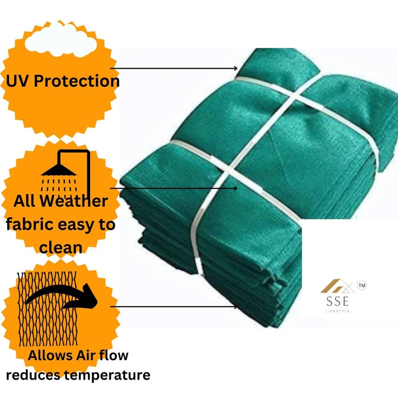 SSE | Green net | Shade net | Green net for Garden Balcony Plants Fencing | (5x100ft) 75% Uv Sun Protection - Image 4
