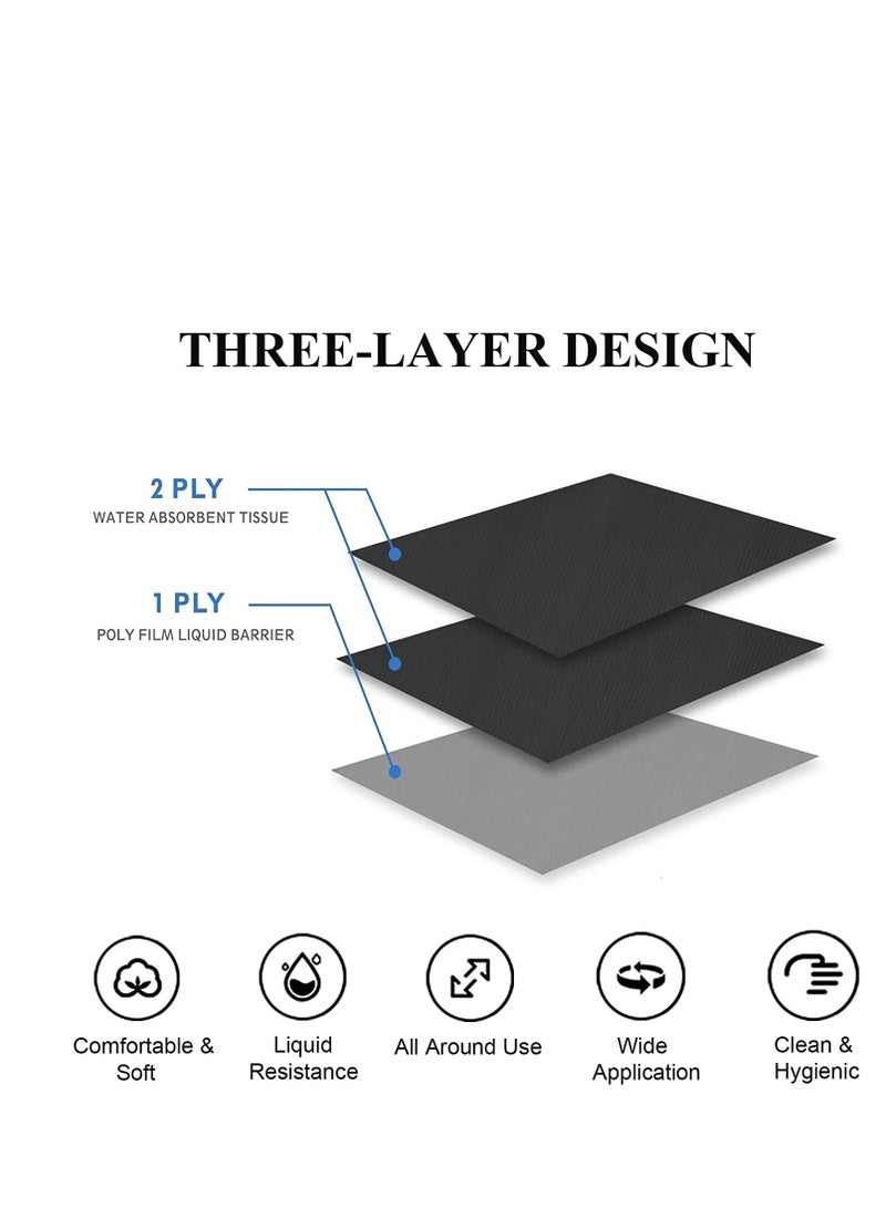 Excefore Disposable Nail Art Table Towels 40Pcs, Disposable Dental Bibs Sheets Cloths, Waterproof Table Covers Clean Pad, 13" x 18" Dental Bibs, Dental Napkins for Pets Tray Covers - Image 2