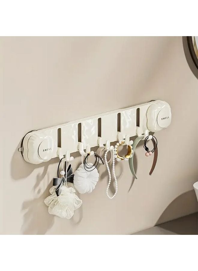 Rotating Suction Cup Wavy Hook Pink Heavy Duty Adhesive Wall Hook Bathroom Storage - Image 5