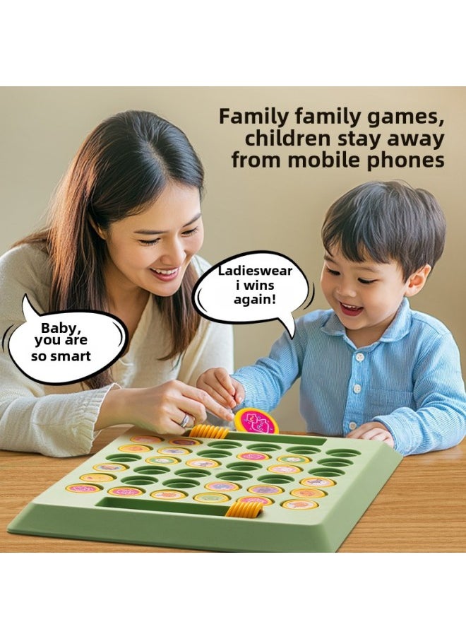 Parent-Child Desktop Games For Children's Pair Touch Two-Person Pair Chess Educational Toys Memory Flip Chess-Specification: 36+6 Flip Chess Pieces + Fruit Pattern + Punishment Plate Storage Bag