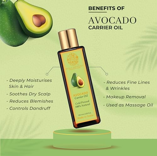 RYLLZ ESSENTIALS Avocado Carrier Oil | For Hair Growth, Moisturizing Skin & Face Massage | 100% Pure & Natural | Cold Pressed & Extra Virgin Oil | 100ml - Image 4