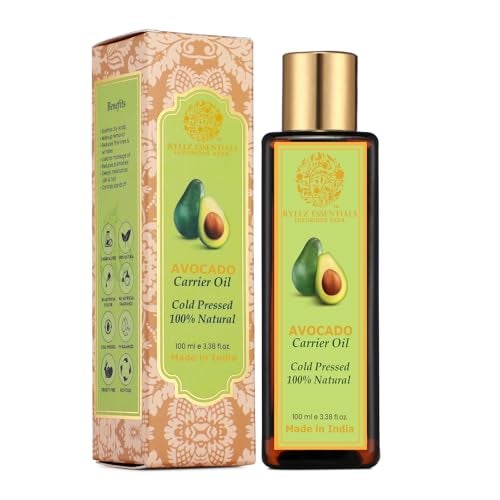 RYLLZ ESSENTIALS Avocado Carrier Oil | For Hair Growth, Moisturizing Skin & Face Massage | 100% Pure & Natural | Cold Pressed & Extra Virgin Oil | 100ml - Image 1