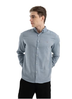 Shirt Men's, Stylish Long-sleeved  Oxford Cotton, Indigo - pzsku/ZFCBEC7CE8F27B16596EFZ/45/_/1709113576/80f0d98d-a6e6-4f95-b8d3-36cc3a9fb622