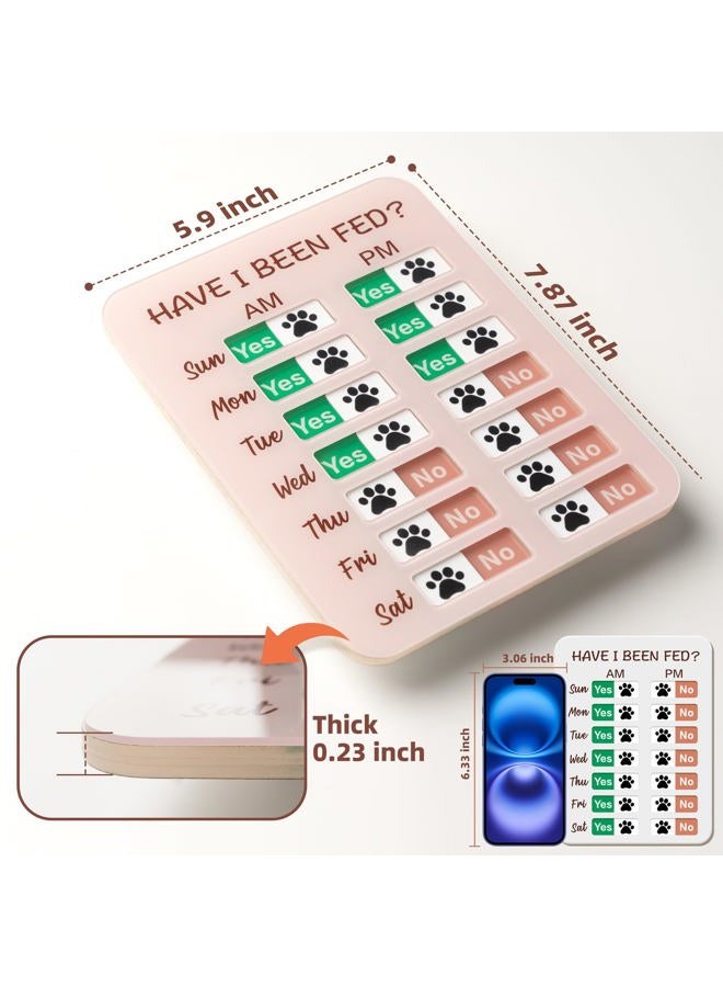 EliteSign Dog Feeding Reminder, Pet Feed Tracker -Daily Am/Pm Chart Sign for Pet Feeding and Medication Tracker Easy to Use On Fridge Wall with Adhesive and Magnet Dog Essentials - Image 2
