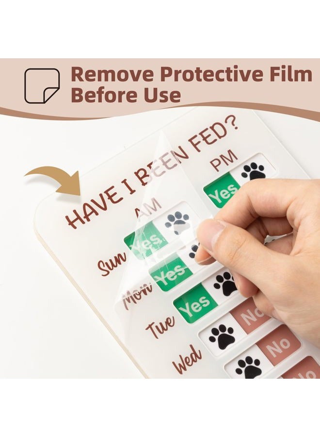 EliteSign Dog Feeding Reminder, Pet Feed Tracker -Daily Am/Pm Chart Sign for Pet Feeding and Medication Tracker Easy to Use On Fridge Wall with Adhesive and Magnet Dog Essentials - Image 5