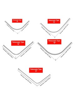 Shower Curtain Rod L Shape (80-100cm & 80-100cm) Tension Rod Adjustable Extendable Ends No Drill Adhesive Based Holders (Type B) - pzsku/ZFCBEDC5C06903B4A8888Z/45/_/1689593899/db83dda7-1903-4a6a-9af4-9ca769a9ebb8