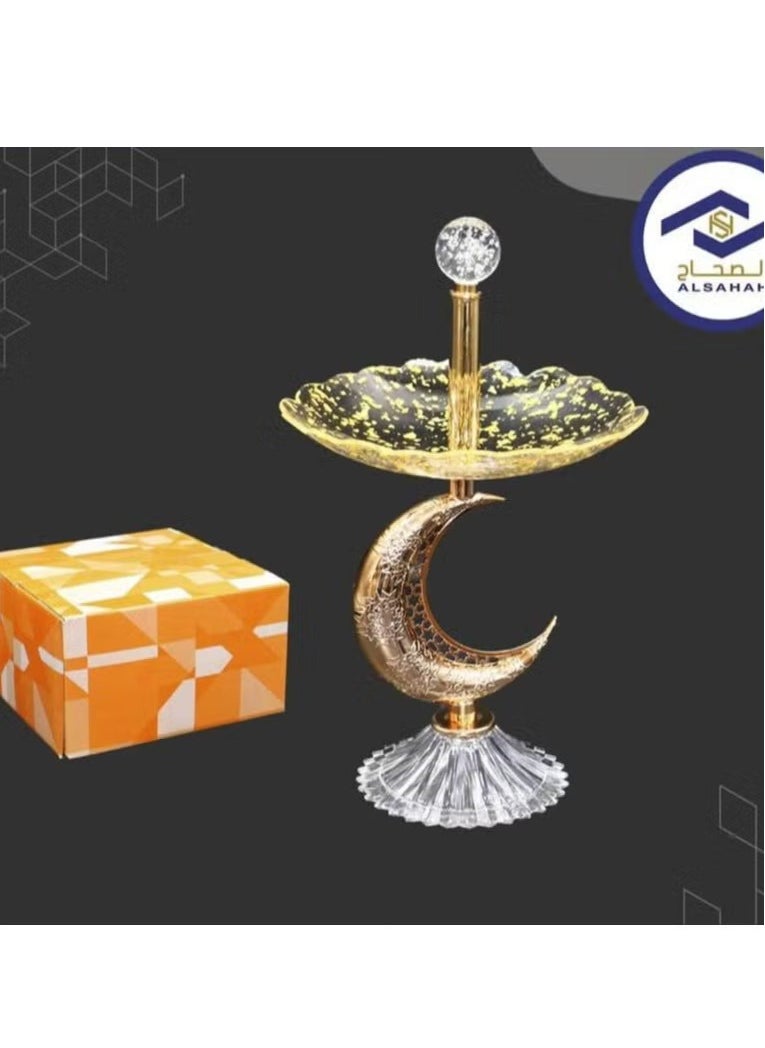 الصحاح شيالة حلويات من بلاستيك بقاعدة زجاج 