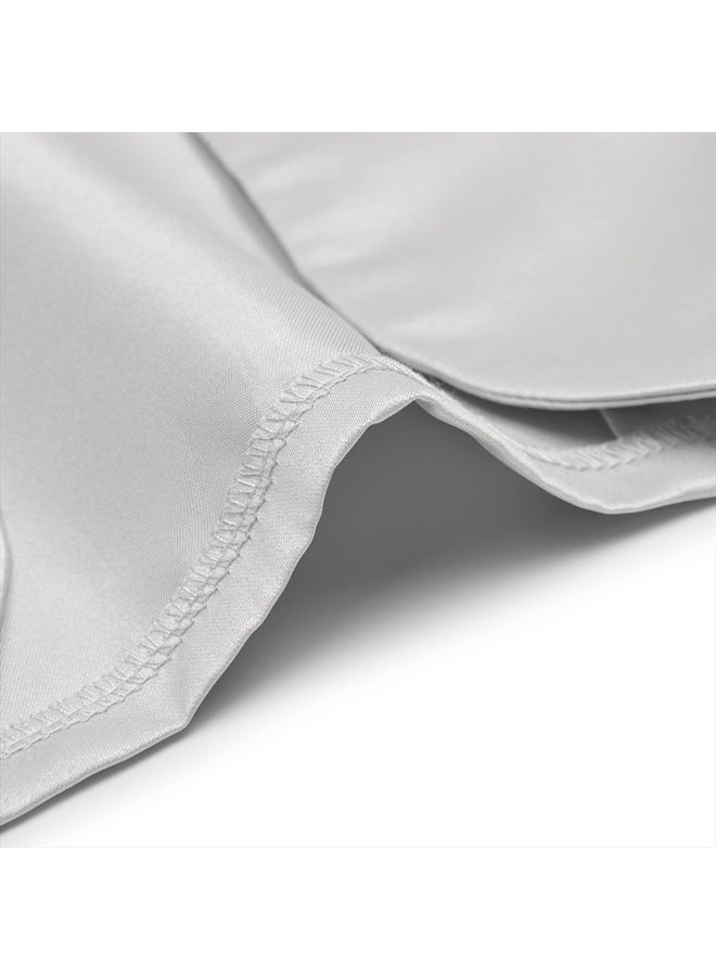BOLEROSE Girls Satin Short Sleeve Bolero Childrens Kids Shrug (Silver, 13-14 Years)  - Image 5