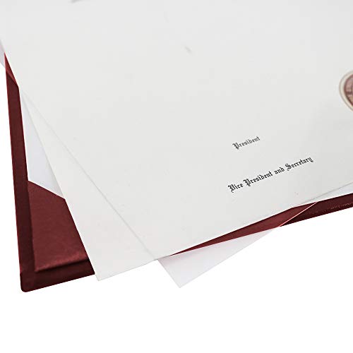 GraduationMall Imprinted Diploma Cover for Certificate 8.5''x 11'' Red,1-Pack - Image 5