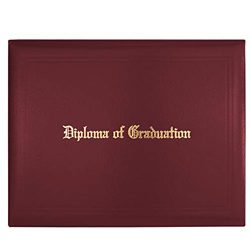 GraduationMall Imprinted Diploma Cover for Certificate 8.5''x 11'' Red,1-Pack - Image 2