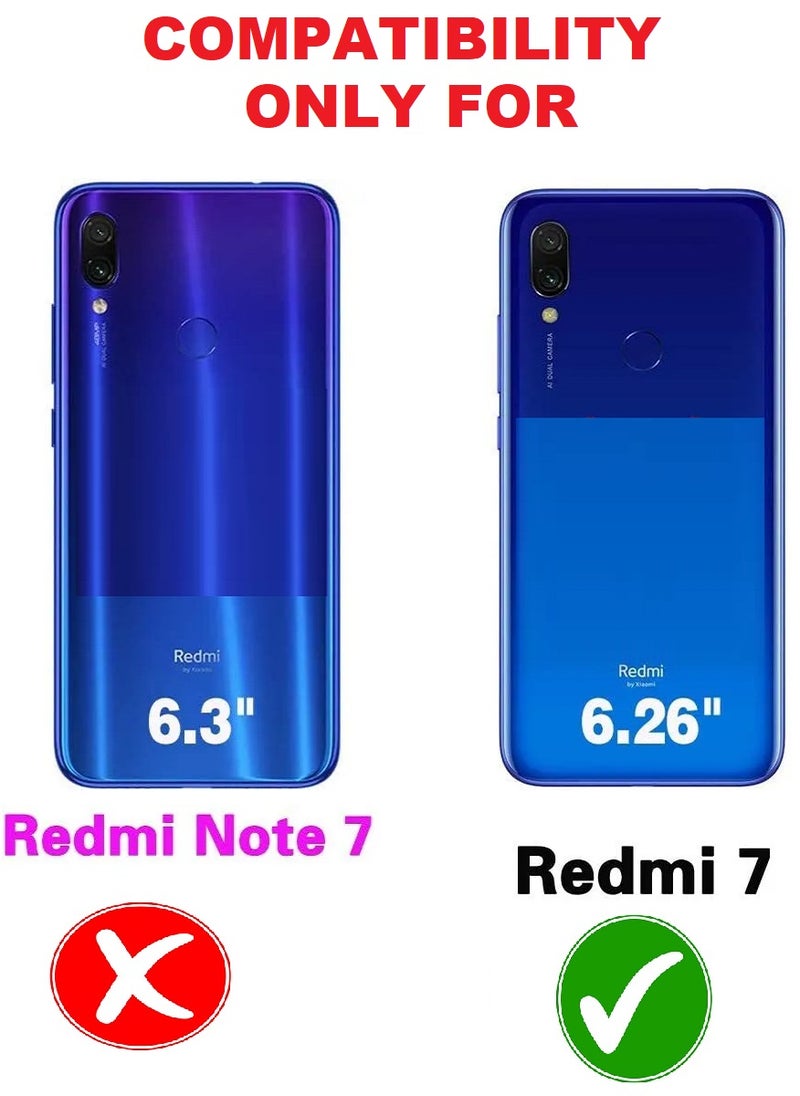 Tempered Glass Screen Protector Clear Designed For Xiaomi Redmi 7 Full Screen Coverage And Bubble Free