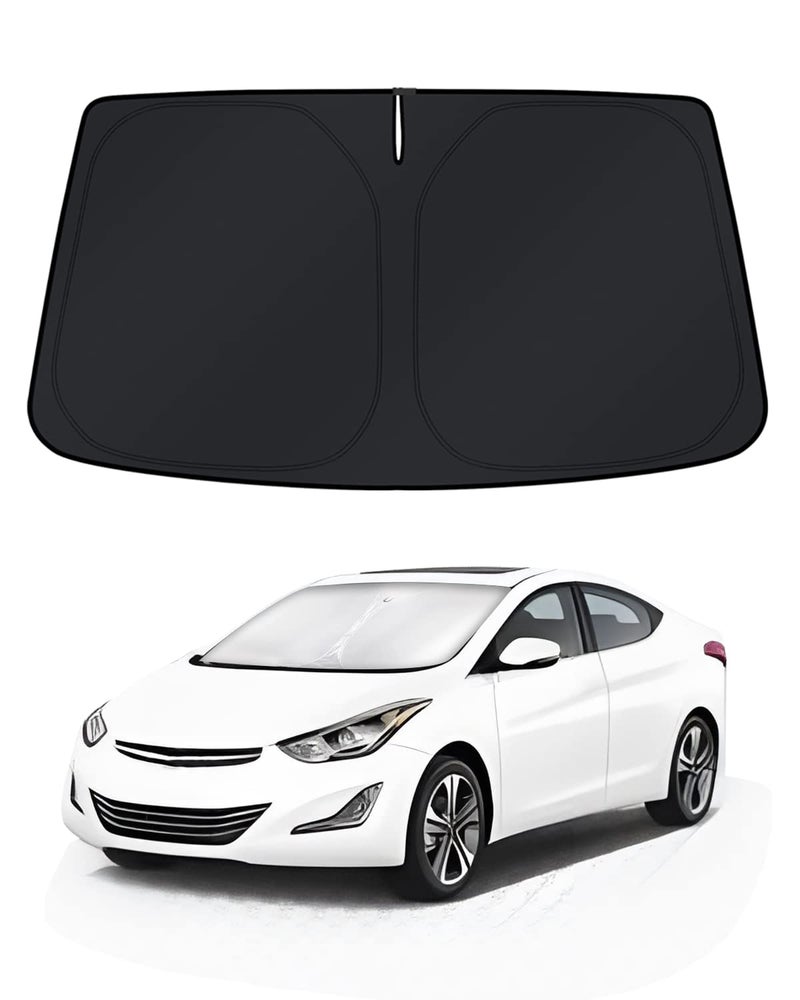 KUST Windshield Sun Shade for 20112016 Hyundai Elantra Window Shade Sun Visor Cover Foldable Blocks UV Rays Keep Your Car Cooler