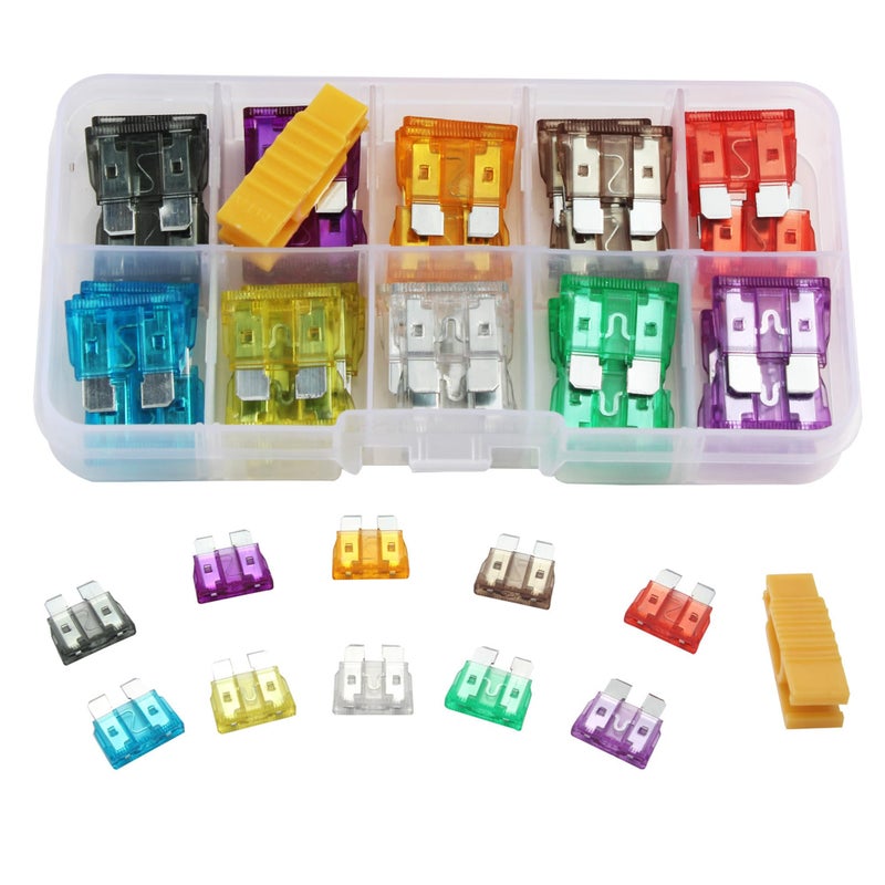 Alieemo 51PCS Mini Car Fuse Assortment Kit Vehicle Blade Fuse with Puller 2A 3A 5A 75A 10A 15A 20A 25A 30A 35A Auto Circuit Fuses Replacement Accessories for SUV RV Truck - Image 3