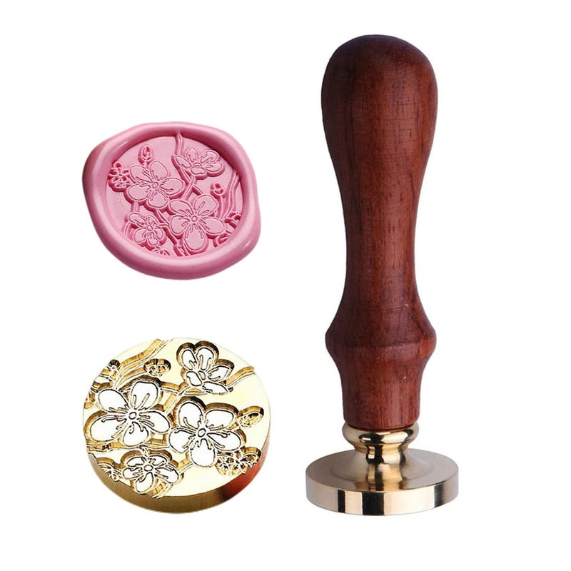 JUPPE 6pcs Flower Wax Seal Set, Cherry Blossom Rose Bell Orchid Branches Tulip Various Flowers Sealing Wax Stamps for Wedding Invitation Birthday Party - Image 2