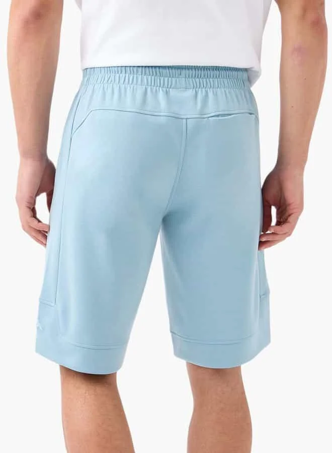 Kappa Kappa Logo Detail Shorts with Drawstring Closure and Pockets