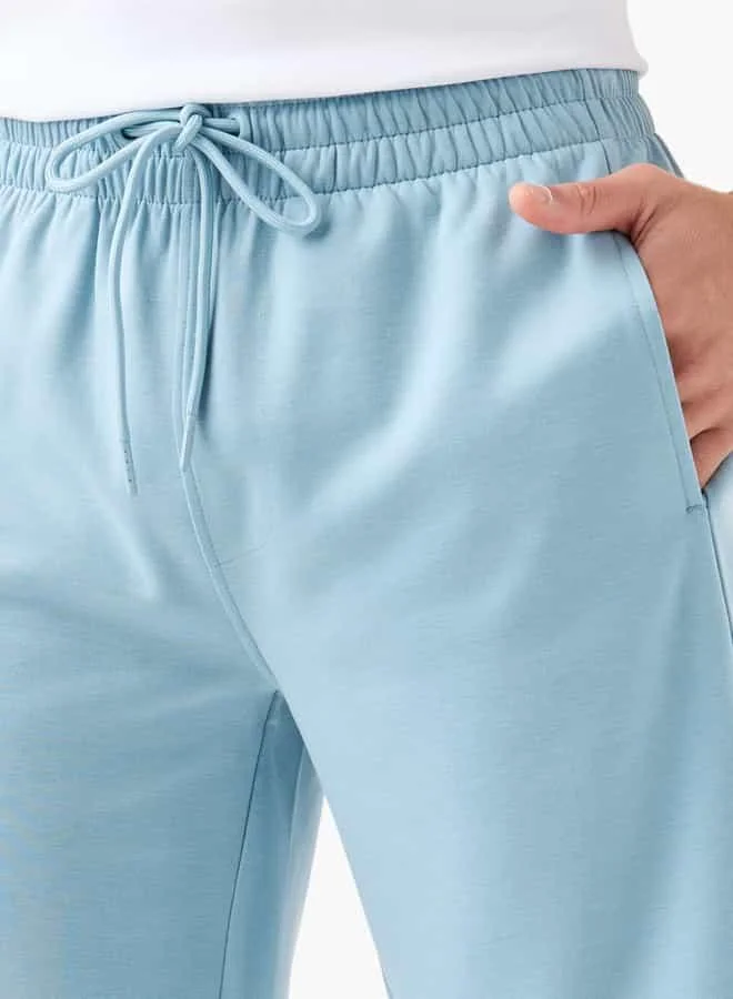 Kappa Kappa Logo Detail Shorts with Drawstring Closure and Pockets