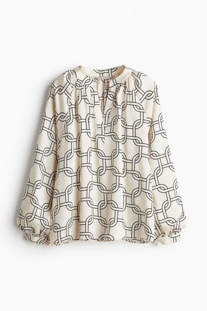 H&M Balloon-sleeved blouse