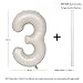 CHANGZHONG 40 In Cream white Number Balloons Helium Foil Mylar Balloon Birthday Party banquet Decoration Digital 3 - Image 4