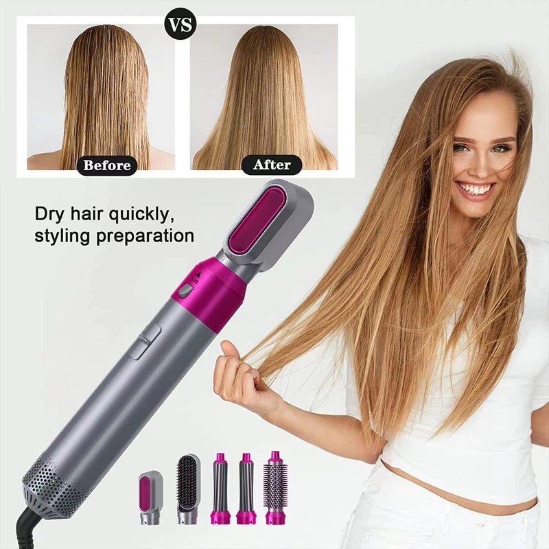 Hair Dryer Brush, 5 in 1 Hot Air Styler, 1000W - Image 4