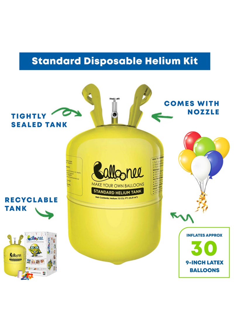 Balloonee Standard Disposable Helium Party Kit - Pack of 3, Helium Tank for Balloons At Home  - Image 3