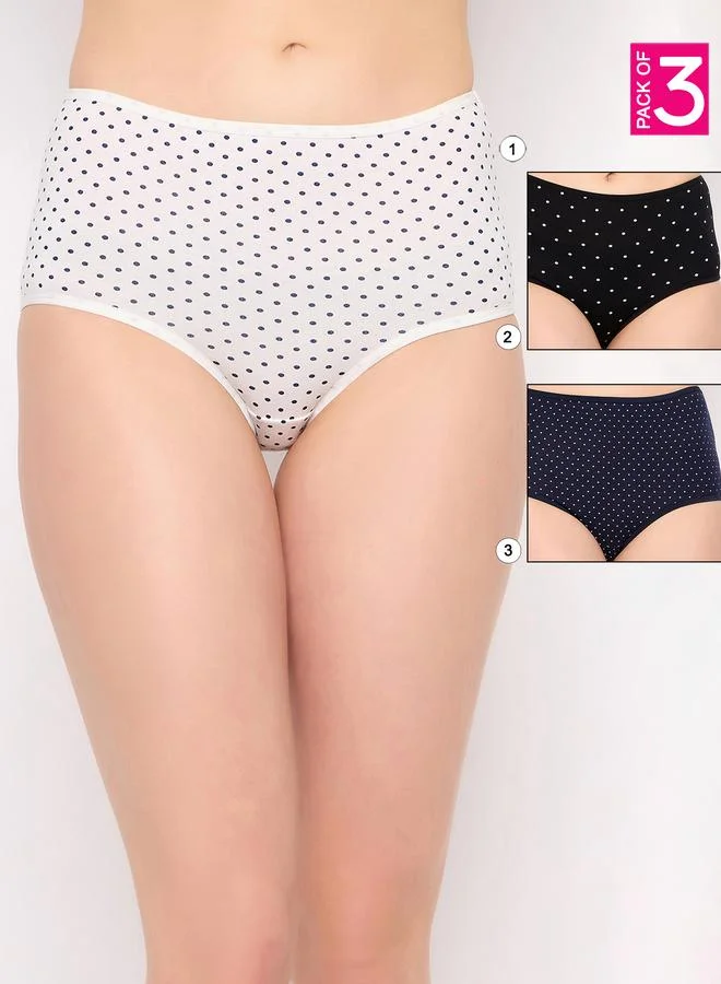 كلوفيا مجموعة من 3 سراويل داخلية بخصر عالي