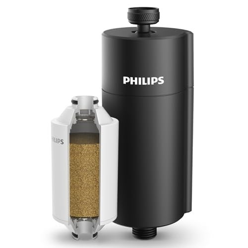 PHILIPS Shower Filter for Hard Water, 3-Stage Filtration with NSF Certified KDF, Softens Water for Healthier Skin & Hair, Reduces Chlorine Rust Sediments, Easy DIY Install, Chrome, AWP1775BK/37 - Image 1