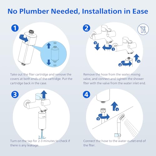 PHILIPS Shower Filter for Hard Water, 3-Stage Filtration with NSF Certified KDF, Softens Water for Healthier Skin & Hair, Reduces Chlorine Rust Sediments, Easy DIY Install, Chrome, AWP1775BK/37 - Image 5