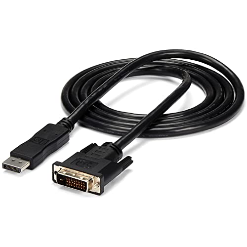 StarTech.com 6ft (1.8m) DisplayPort to DVI Cable, DP to DVI-D Video Adapter Converter Cable, Replaced by DP2DVI2MM6 - Image 1