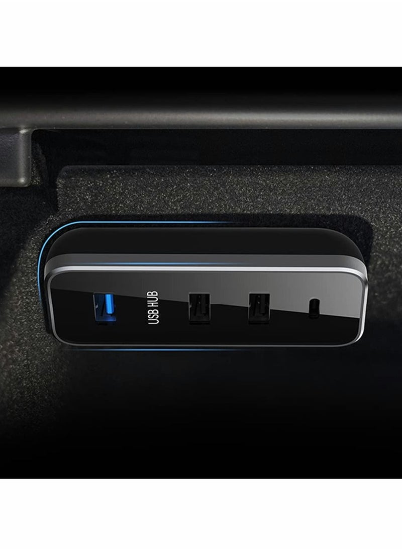usb hub glovebox for tesla model 3 and model y charging data transferring glovebox usb hub docking station