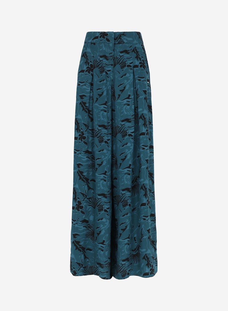 شروط السراويل النسائية تيرميت أسود / أخضر ، 100 ٪ فسكوزي ، عالية الخصر ، حزام مطاط ، تناسب مريح للشاطئ وركوب الأمواج - Image 3