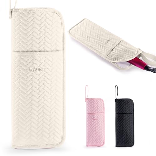 ELCUPA Hair Tools Travel Bag Heat Resistant Curling Iron Holder Flat Iron Case Hot Tools Organizer Pouch for Hair Straightener Hair Dryer Crimper Styling Accessories Travel Makeup Bag - Image 1