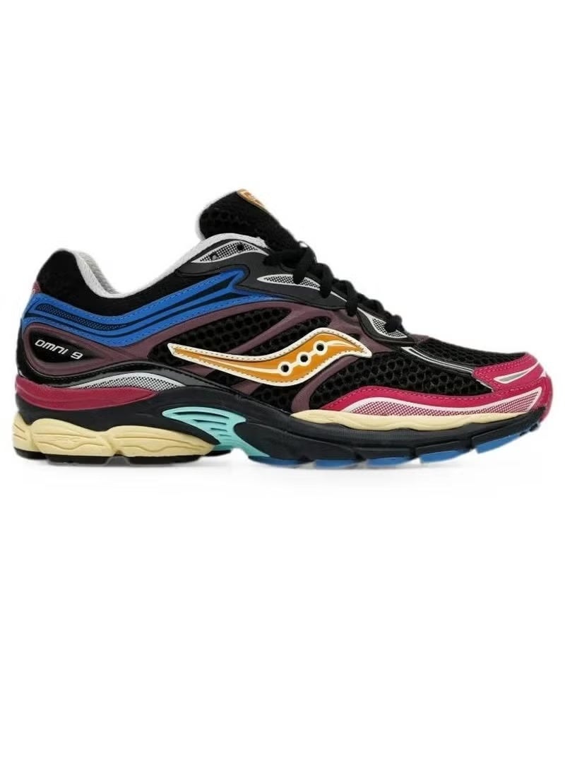 Saucony ProGrid Omni 9 Men's Running Shoes | Breathable Mesh Athletic Sneakers | Premium Cushioning Stability Sports Shoes for Walking, Running, Jogging, Gym & Training | Black Multi - Image 1