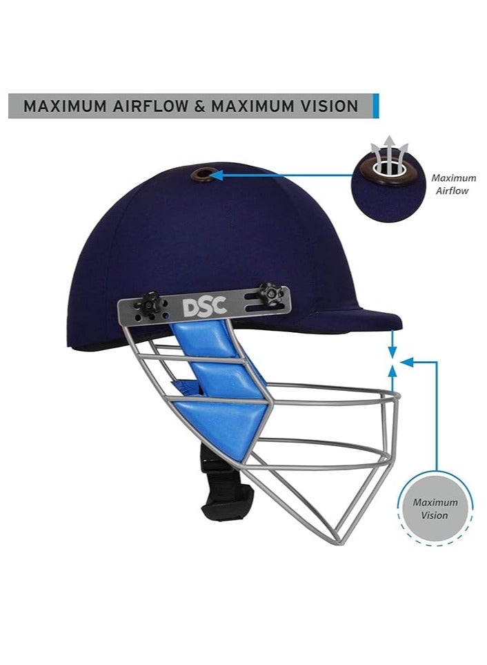 DSC GUARD Cricket Helmet  | Size: Large | For Men & Boys | Steel Grill | Adjustable Back Support Strap | Removable and washable sweatband | Lightweight - Image 4