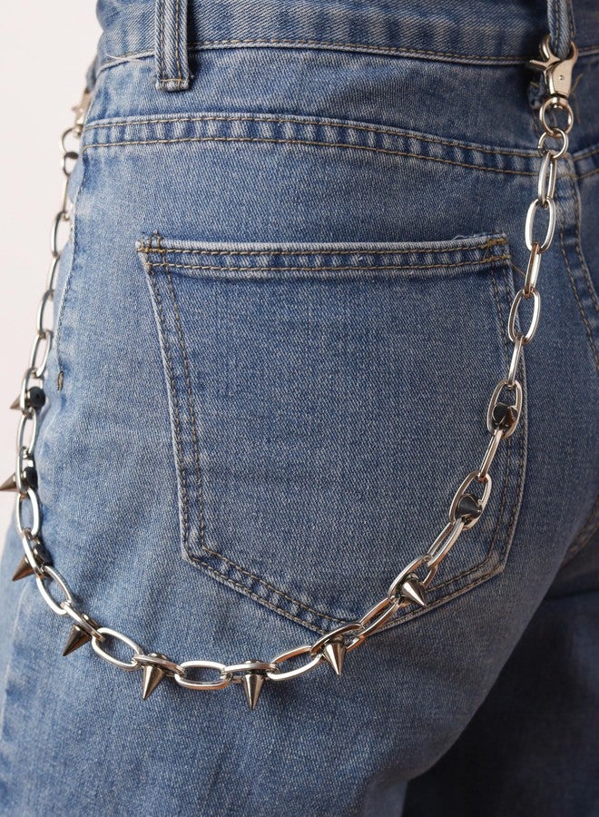 HAQUIL Punk Spike Jeans Chain Punk Cool Pants Wallet Chain Fashion Body Jewelry Accessory for Women Spike Waist Chain - Image 3