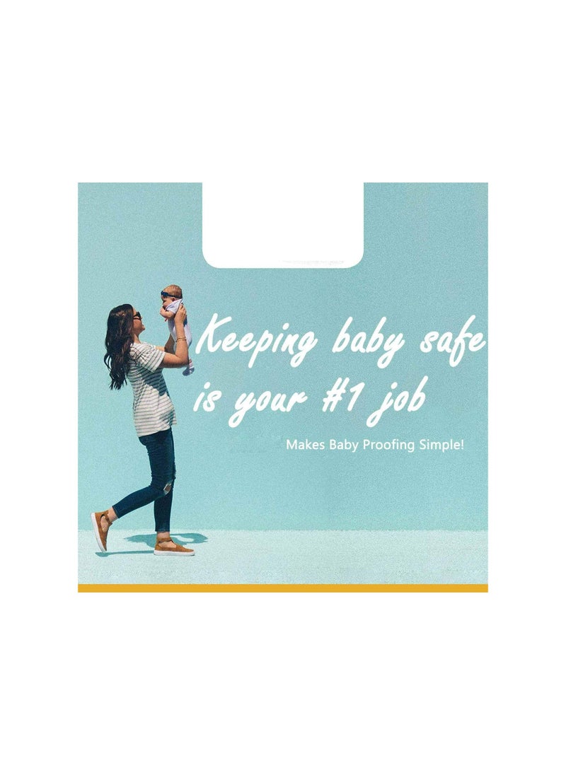 Fridge Freezer Door Lock, 2 Pack Toddler Kids Child Fridge Locks, Baby Safety Child Lock, Easy to Install and No Tools Need or Drill, for Most Fridges or Cabinet (with 4 Extra Adhesive) - Image 5