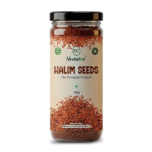 NeutraVed Haleem Seeds 150g Jar | Asaliya Garden Cress Edible Halim Seeds for Eating | Nutritious Daily Food Ingredient | Immunity Booster Superfood - Image 1